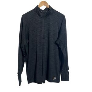 Ariat Rebar Gridwork Baselayer 1/4 Zip Men’s Pullover L Heather Gray Shirt Top